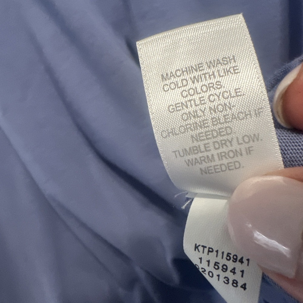 J. Jill Pure Jill Elliptical Layered Top Size M Blue Cotton Modal Lagenlook - Picture 7 of 7